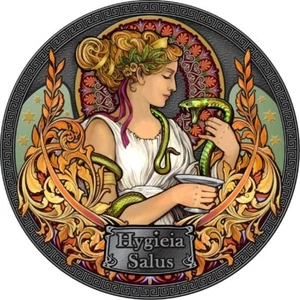 2020 Hygieia Salus Goddesses of Health 1.6 oz Pure Silver Coin - Picture 1 of 2