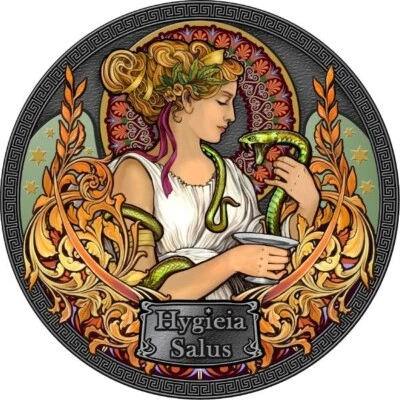 2020 Hygieia Salus Goddesses of Health 1.6 oz Pure Silver Coin - Image 1 of 2