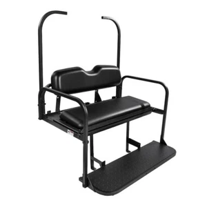 EZGO TXT Rear Flip Seat Kit with Fold Down Pad (Black Cushions) (1996-2024) - Picture 1 of 4