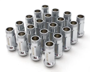 Wheel Mate 12x1.50 48mm Muteki SR48 Satin Silver Open End Lug Nuts - Picture 1 of 1