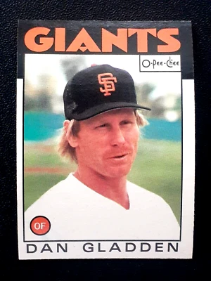 DAN GLADDEN 1986 O-PEE-CHEE #336 NRMINT+           67196 - Image 1 of 2