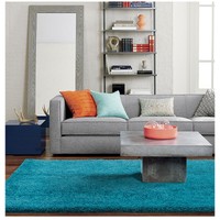 Large Shaggy Shag Rug Teal Turqoise Aqua Blue Plush Lounges Carpet Mat 190x280cm