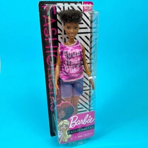 Barbie Fashionistas 128 AA Black Short Curly Hair Good Vibes Vest Fashion Doll - Picture 1 of 6