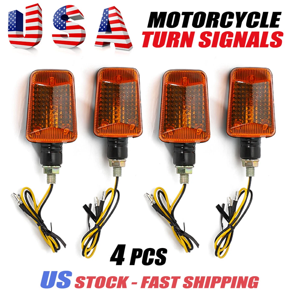 4 MOTORCYCLE TURN SIGNALS For Yamaha XJ XS FJ RD 250 400 650 750 850 1100 Virago - Image 1 of 4