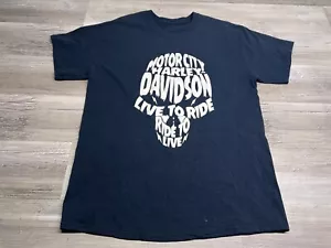 Vintage Harley Davidson Motor City Detroit Michigan T-Shirt Live to Ride Size L - Picture 1 of 6