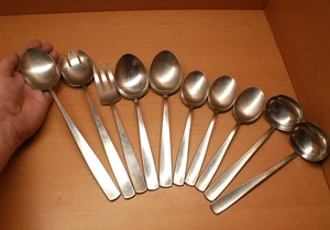 SELTEN LOT 10 Gense Facette Schweden Edelstahl Servierbesteck Gabeln Löffel Kellen - Bild 1 von 15