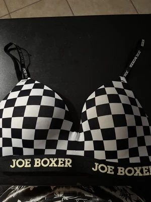 Nuevo con etiquetas Sujetador Joe Boxer a Cuadros 34C Acolchado con Aros Venta al por menor $40 Foto 1 de 3