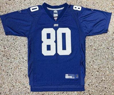 NEW YORK GIANTS Jeremy Shockey NFL Football Blue Reebok Jersey Boys YOUTH LARGE Foto 1 de 4