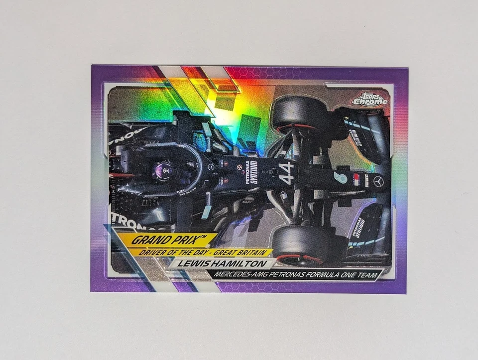 2021 Topps Chrome Formula 1 Purple Refractor /399 Lewis Hamilton #166 - Image 1 of 2