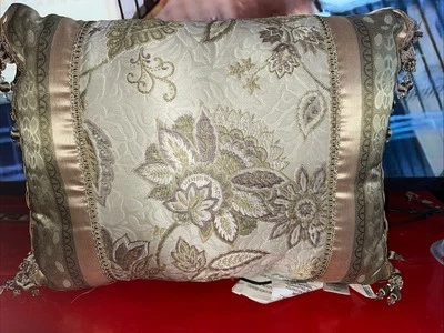 Croscill Garden Mist Floral Boudoir Lavender Throw Pillow-Read Description - Image 1 of 4