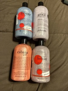 Philosophy Lote De 4 Gel De Ducha, Baño Tamaño Completo 16oz - Imagen 1 de 7