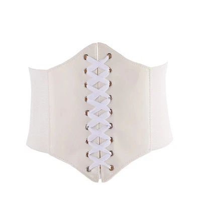 Women's Corset Body Shapewear Sexy Wide Leather Belt Cummerbunds Strap Belts - Image 1 of 4