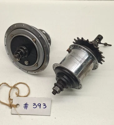 Oldtimer Fahrrad 40er Jahre Sturmey Archer AW 3 Gang Hinterradnabe 40H, Dynohub GH6 32H - Bild 1 von 4