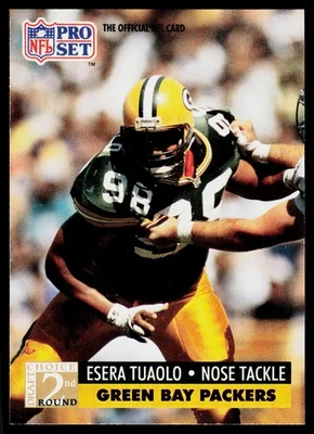 Esera Tuaolo, 1991 Pro Set, #764, Green Bay Packers, RC - Image 1 of 2