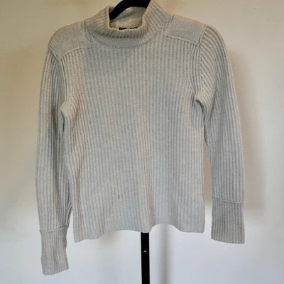 James Perse Mock Neck Long Sleeve Pullover Cashmere Sweater Gray Womens Size 1 - Image 1 of 4