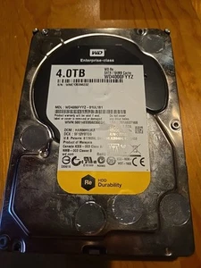 Parts : WD Re 4TB SATA 3.5" HDD WD4000FYYZ HARD DRIVE - Picture 1 of 2