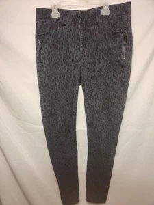 Democracy Damenjeans Größe 8 Gepardenmuster Ab-Technologie mittlerer Bund Stretch - Bild 1 von 9