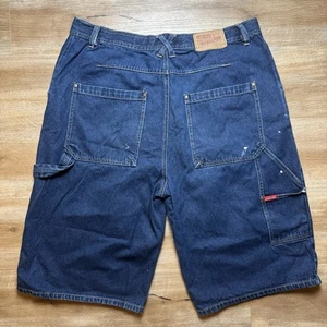 Ecko Unltd Carpenter Jeans Shorts Herren 38 blau Baggy Utility Maler Skater Y2K - Bild 1 von 13