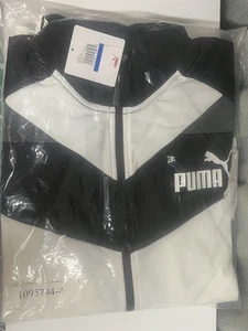 Puma Mens Iconic Tricot Jkt Black/White XL New Sealed With Tags - Picture 1 of 3