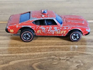 Vintage Redline Hot Wheels Chiefs Special Fire Dept Red Olds 442 Hong Kong - Picture 1 of 9