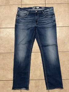 BKE Jeans Mens 36R 36x30 Derek Buckle Straight Leg Blue cowboy mallcore - Picture 1 of 8