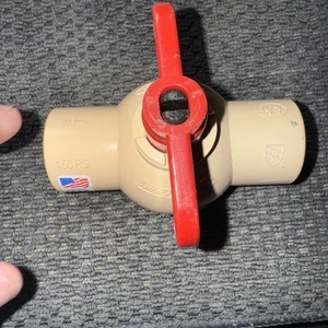 CPVC VALVE 1" BALL VALVE KBI CBV-1000-S SLIP X SLIP - Picture 1 of 3