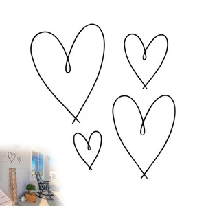 Metal Heart Model Wall Hanging Ornament Bohemian for Home Wedding Art Decor - Picture 1 of 9