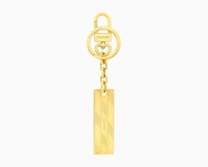 S.T. DUPONT GANCIO PORTACHIAVI MONOGRAM 1872 METALLO FINITURA ORO GIALLO 003540 - Picture 1 of 2