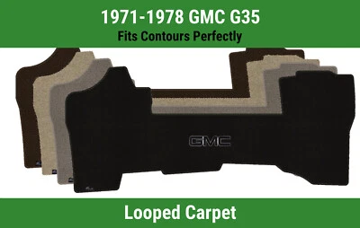 Alfombra de primera fila Lloyd Classic Loop para 1971-1978 GMC G35 con logotipo GMC 1 negro Foto 1 de 4