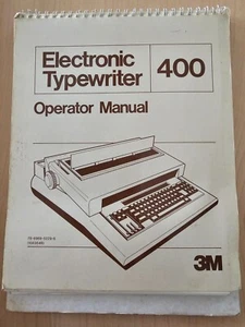 Vintage 3M Model 400 Electronic Typewriter - Operator Manual - 1982 F - Picture 1 of 14