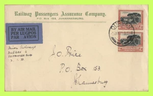 South Africa 1933 Imperial Airways Durban - Johannesburg Cover - Picture 1 of 2
