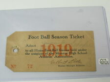 1919 Football Season Pass Ticket Monroe High School