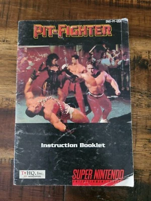 Pit-Fighter (Super Nintendo Entertainment System, 1992) Manual - Image 1 of 2