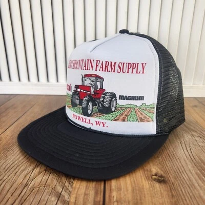 De Colección Heart Mountain Granja Estuche de Suministros Snapback Camionero Sombrero Gorra Foamie Powell, WY Foto 1 de 4