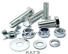 M6 CHOICE OF FULLY THREADED BOLTS, NUTS OR WASHERS HIGH TENSILE 8.8 ZINC PLATED