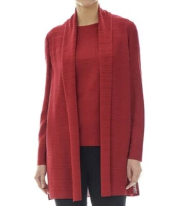 Ming Wang osmanische gerippte Strickjacke Größe Medium neu mit Etikett Einzelhandel 325 $ - Bild 1 von 8