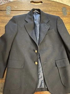 BOYS NAVY NORDSTROM BLAZER WITH BRASS BUTTONS.8R. - Picture 1 of 13
