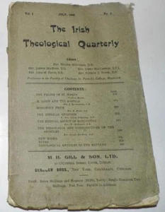 The Irish Theological Quarterly 1906 Ethical Boycotting Catholic Clergy Journal - Picture 1 of 1