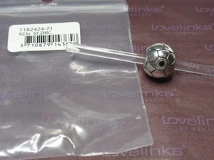** Original Lovelinks * PLAY BALL JET BLACK Silber Charm **  - Bild 1 von 1