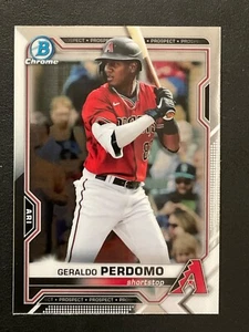 Geraldo Perdomo 2021 Bowman Chrome Arizona Diamondbacks Card #BCP-109 - Picture 1 of 2
