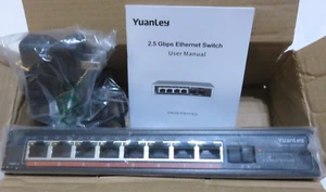 YUANLEY 7 Port 2.5Gbps Ethernet Switch NEW in Open Box!!! - Photo 1/5