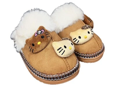 Zapatillas de felpa Hello Kitty para mujer y niña cálidas de invierno talla 6-7 Foto 1 de 4