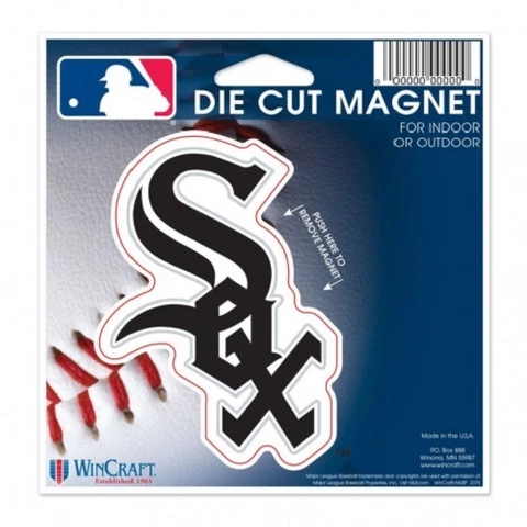 MLB Chicago White Sox 4 Inch Logo Auto Magnet by Wincraft Cover