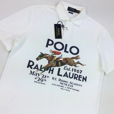 Polo Ralph Lauren  VTG Classic Horse Riding Academy Graphic Mesh Polo Shirt - Image 1 of 4
