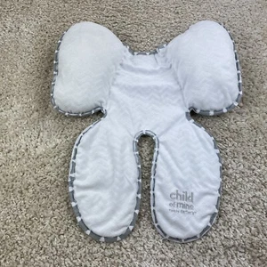 Cochecito de asiento de coche Carters Child of Mine soporte para cabeza de bebé gris blanco - Imagen 1 de 4