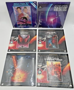 (6) STAR TREK LASERDISC 2D- II, III, IV, VI & GENERATIONS (4) ARE NEW SEALED - Picture 1 of 17