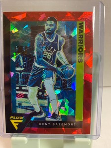 2020-21 PANINI FLUX NBA SP RED CRACKED ICE PRIZM KENT BAZEMORE WARRIORS #59  