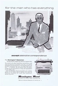 1959 Remington Rand Statesman Typewriter for the man who has everything Print Ad - Picture 1 of 1