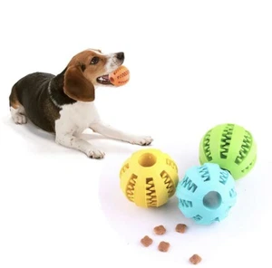 Durable Blue Rubber Dog Chew Toy Ball For Small Medium Large Dog Indestructable - Picture 1 of 3