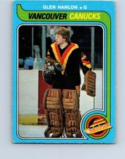 VINTAGE HOCKEY CARD OPC 1979 VANCOUVER CANUCKS GOALIE GLEN HANLON   NO12
